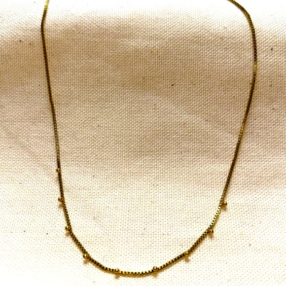 Madewell Fine Dot Satellite Station Chain Necklace Box Chain - Picture 3 of 9